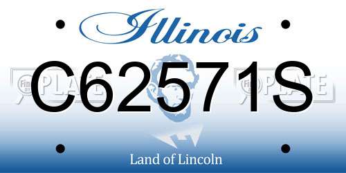 C62571S Illinois License Plate