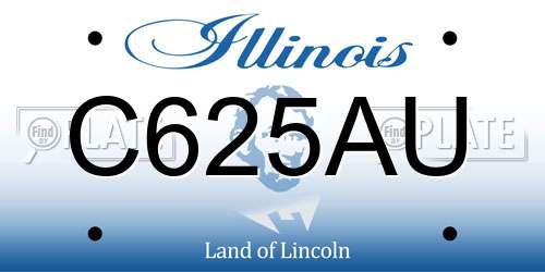 C625AU Illinois License Plate