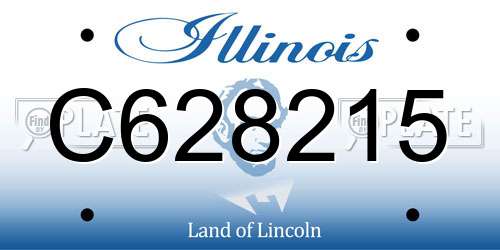 C628215 Illinois License Plate