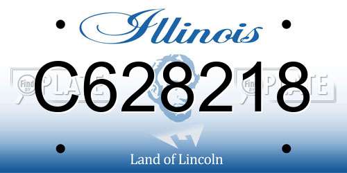 C628218 Illinois License Plate