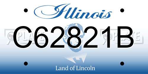 C62821B Illinois License Plate