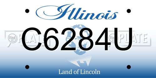 C6284U Illinois License Plate