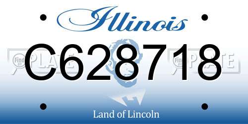 C628718 Illinois License Plate