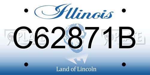 C62871B Illinois License Plate