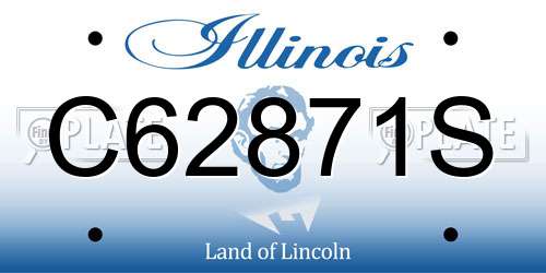 C62871S Illinois License Plate