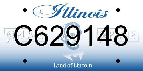 C629148 Illinois License Plate