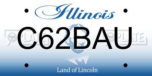 C62BAU Illinois License Plate
