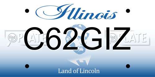 C62GIZ Illinois License Plate