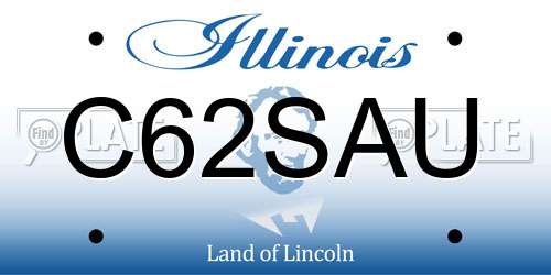 C62SAU Illinois License Plate