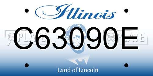 C63090E Illinois License Plate