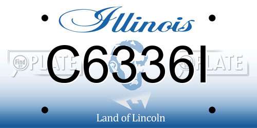 C6336I Illinois License Plate