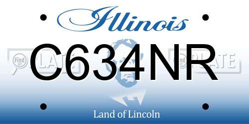 C634NR Illinois License Plate