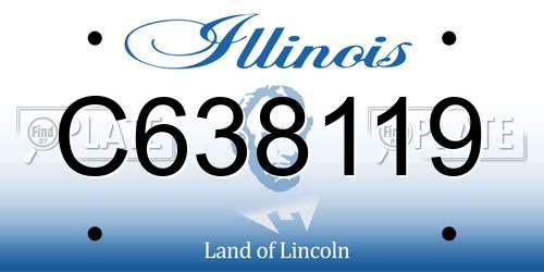 C638119 Illinois License Plate