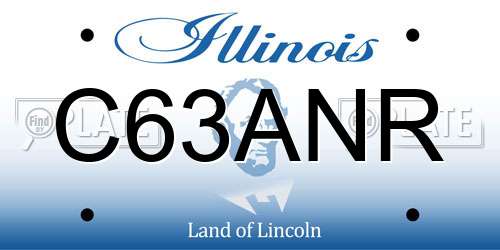 C63ANR Illinois License Plate