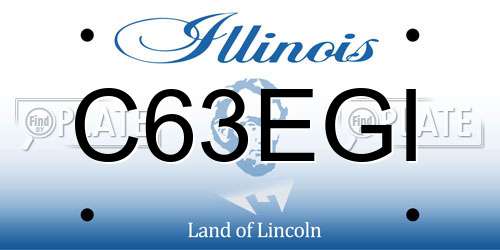 C63EGI Illinois License Plate