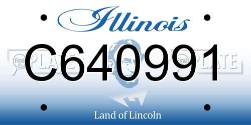 C640991 Illinois License Plate
