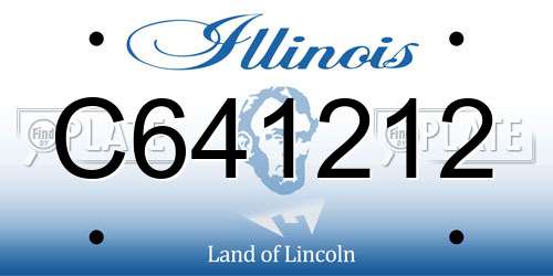 C641212 Illinois License Plate