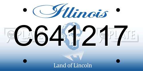 C641217 Illinois License Plate