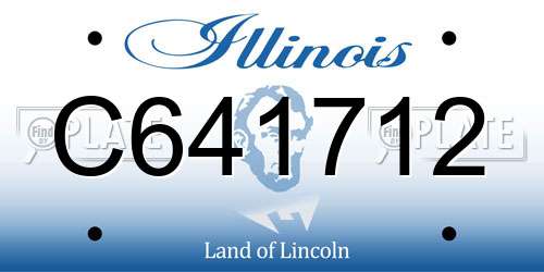 C641712 Illinois License Plate