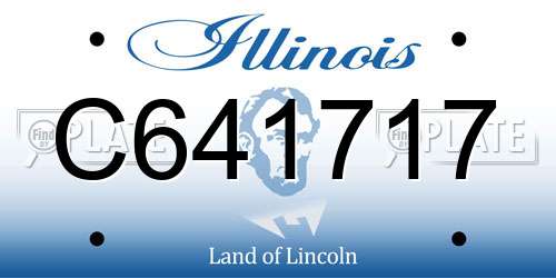 C641717 Illinois License Plate