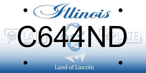 C644ND Illinois License Plate