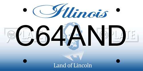 C64AND Illinois License Plate