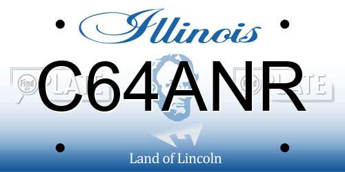 C64ANR Illinois License Plate