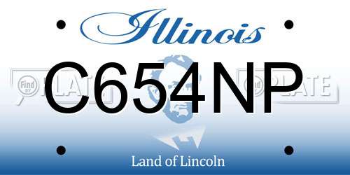 C654NP Illinois License Plate