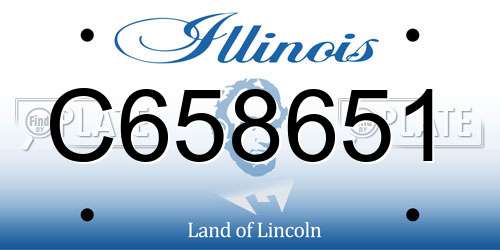 C658651 Illinois License Plate