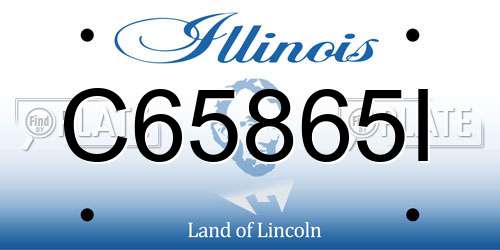 C65865I Illinois License Plate
