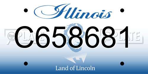 C658681 Illinois License Plate