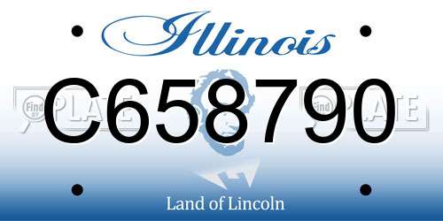 C658790 Illinois License Plate