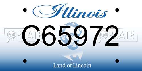 C65972 Illinois License Plate