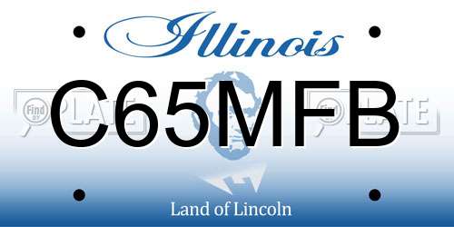 C65MFB Illinois License Plate