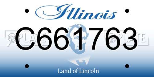 C661763 Illinois License Plate