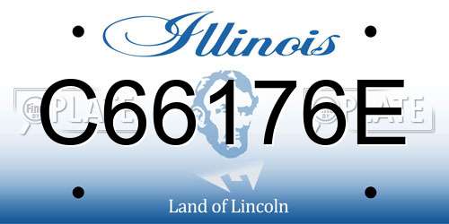 C66176E Illinois License Plate