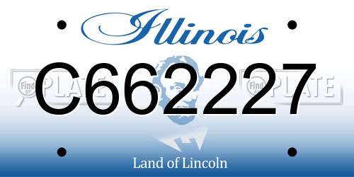 C662227 Illinois License Plate