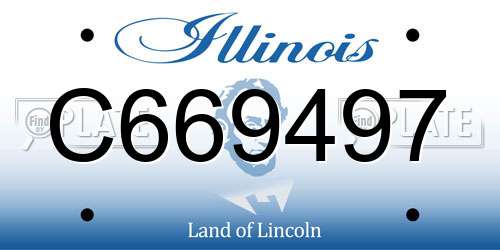 C669497 Illinois License Plate