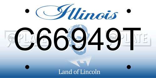 C66949T Illinois License Plate