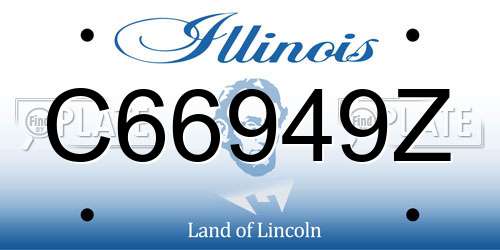 C66949Z Illinois License Plate
