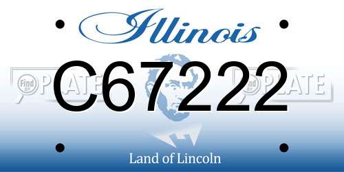 C67222 Illinois License Plate