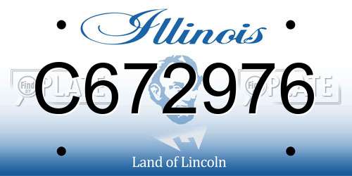 C672976 Illinois License Plate