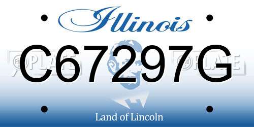 C67297G Illinois License Plate