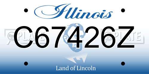 C67426Z Illinois License Plate