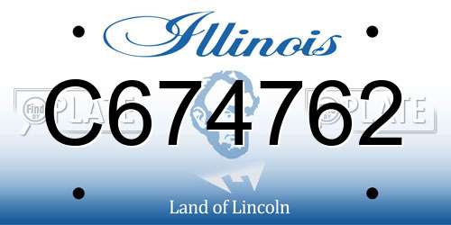 C674762 Illinois License Plate