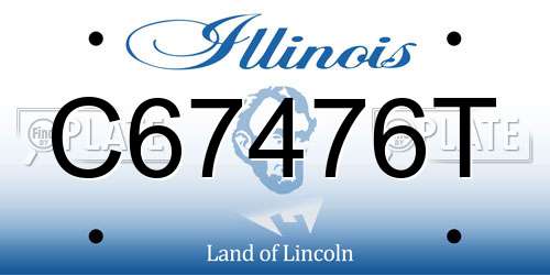 C67476T Illinois License Plate