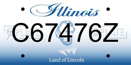 C67476Z Illinois License Plate