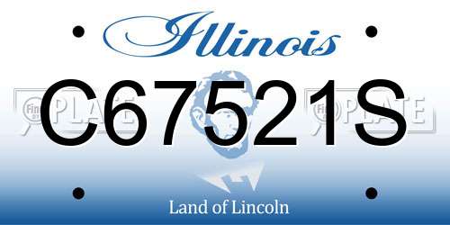 C67521S Illinois License Plate