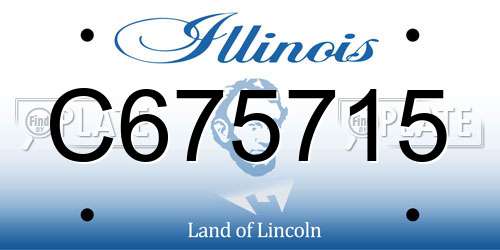 C675715 Illinois License Plate