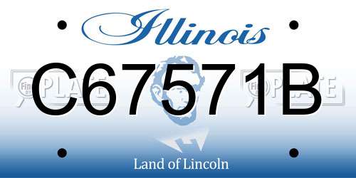 C67571B Illinois License Plate